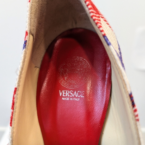 Versace Salon Plaid Heels - Picture 7 of 8